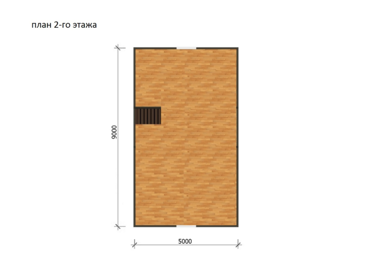 Дом из бруса 7×9, проект ДБ-155: план 2-го этажа